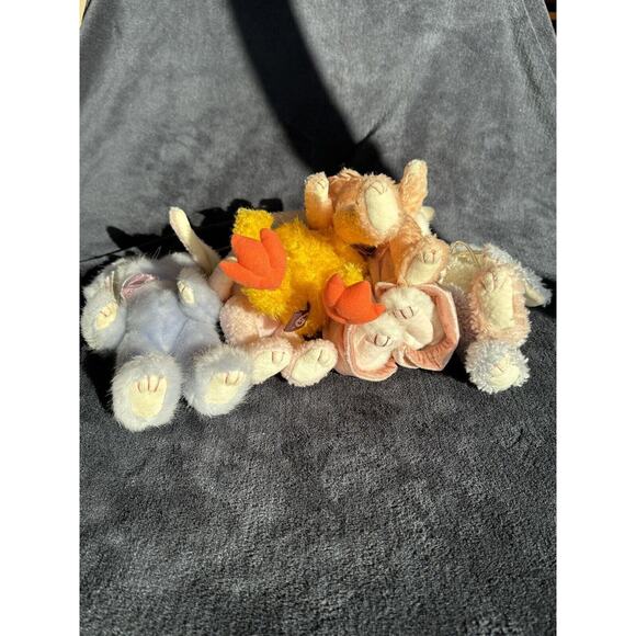 Vintage ty Attic Treasures Jointed Beanie Bunny Rabbit Easter Plush Lot 6 READ - Picture 7 of 8